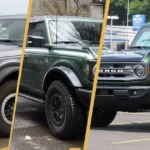 Ford Bronco vehicle collage showing selected model versions