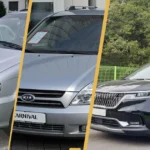 Kia Carnival vehicle collage showing selected model versions