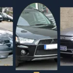Mitsubishi Outlander vehicle collage showing selected model versions