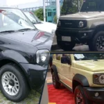 Suzuki Jimny vehicle collage showing selected model versions