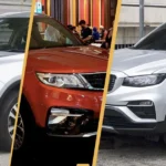 Proton X70 vehicle collage showing selected model versions