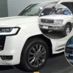 Toyota Land Cruiser vehicle collage showing selected model versions