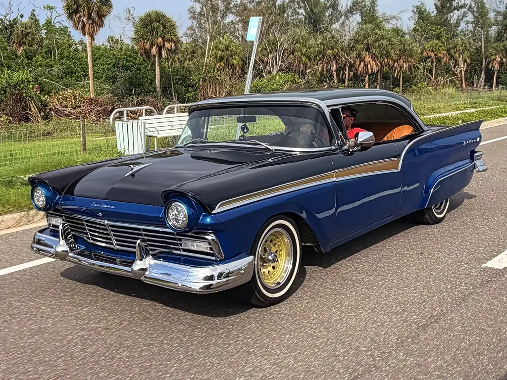 1957 Ford Fairlane 500 Skyliner with its steel roof closed