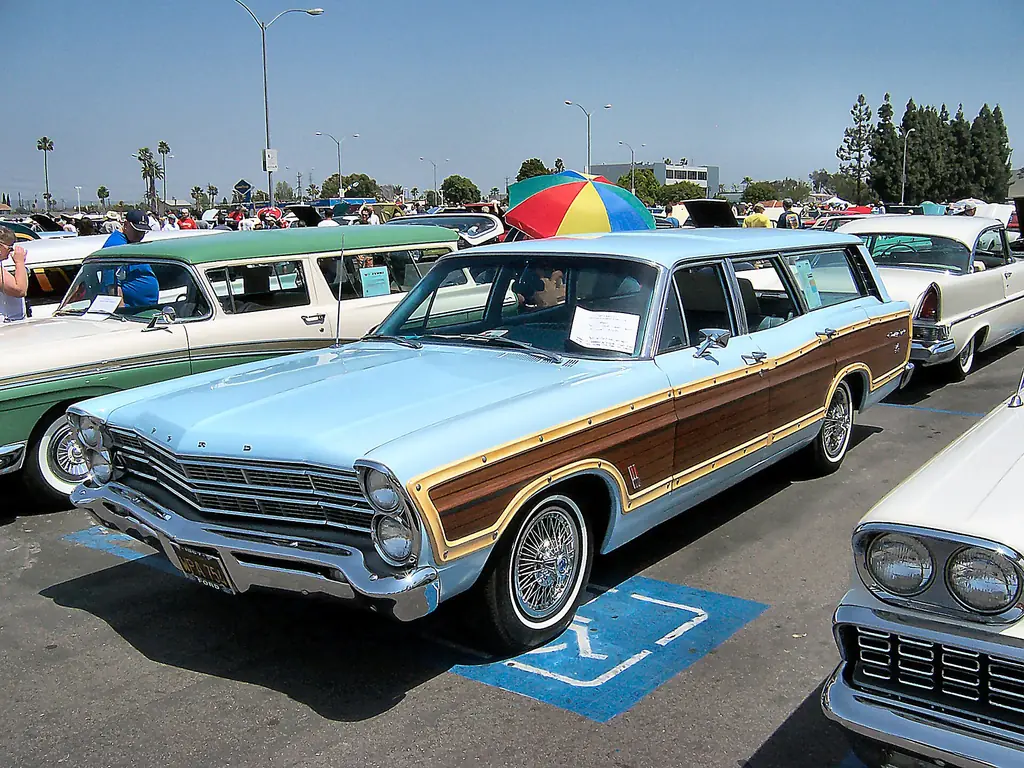 1967 Ford Country Squire with simulated woodgrain sides
