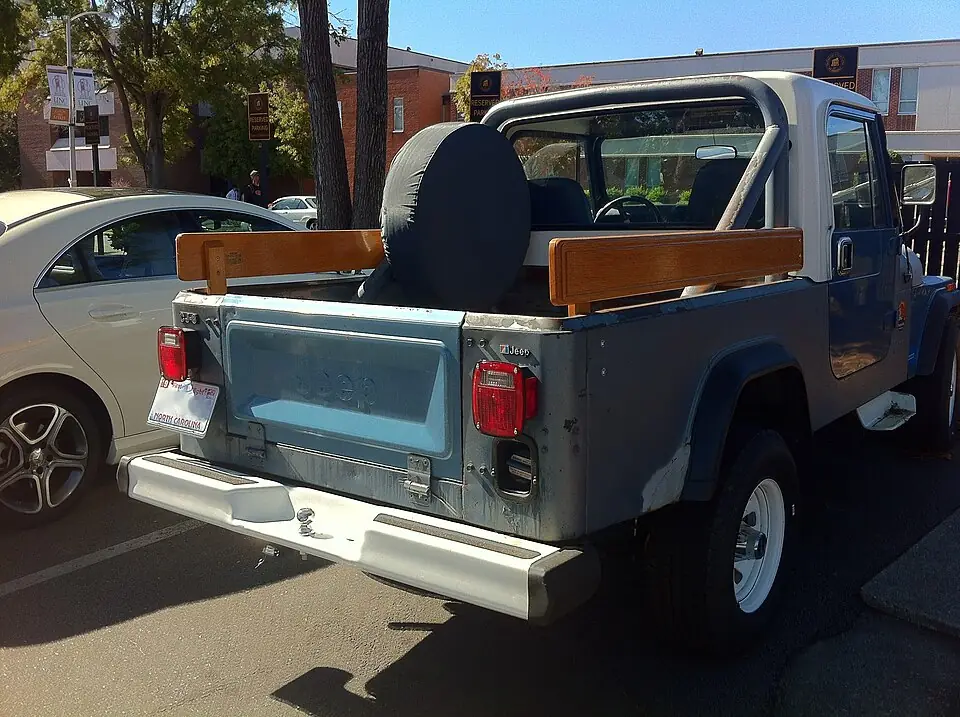 Jeep CJ-8 Scrambler with its long rear cargo area
